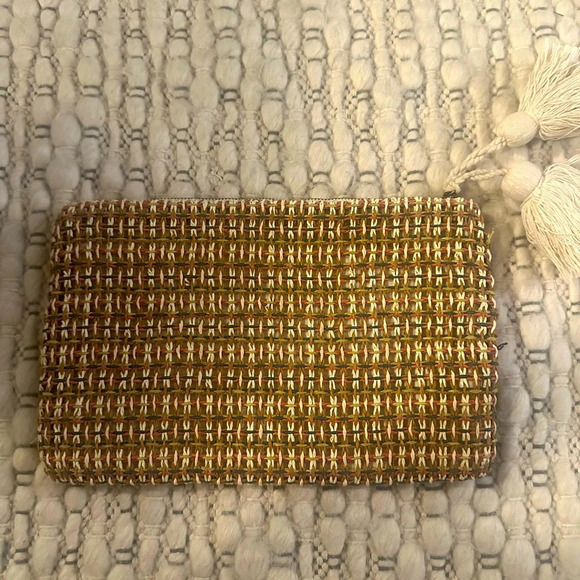 Madewell Large Tassel Raffia Zip Pouch - Picture 2 of 6